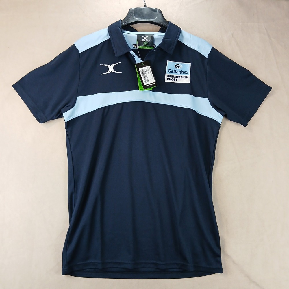 Gilbert Photon Medium Mens Polo Shirt Gallagher Rugby 19x28 **Fits A Small **